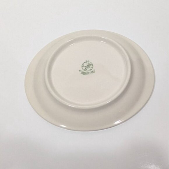 Syracuse China Calla Lily Oval Dinner Plate Cream Brown Floral Design Vintage - Picture 7 of 10